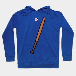 Cartoon baseball bat & ball Hoodie